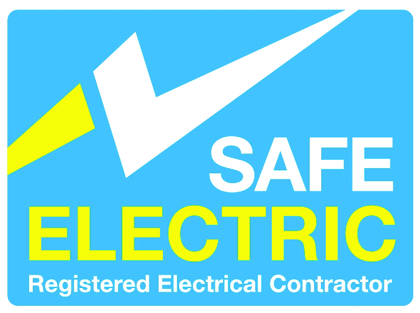 Safe Electric registered electrical contractor mark supplied in the flyer